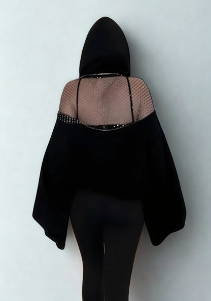 Divaura Backless Zipper Hoodie
