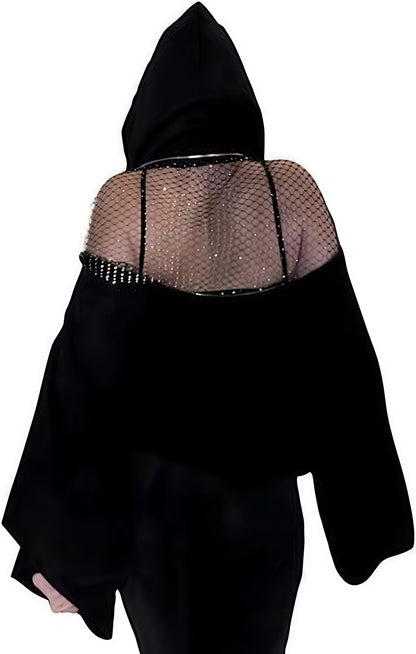 Divaura Backless Zipper Hoodie